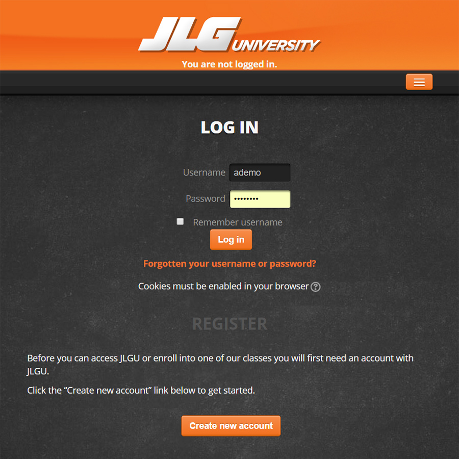 Login page with light gray textured background