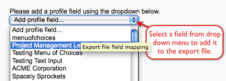 Version 1 export field mapping
