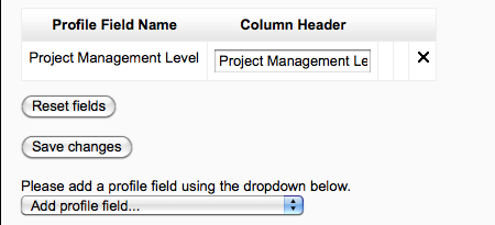 Version 1 export field mapping 