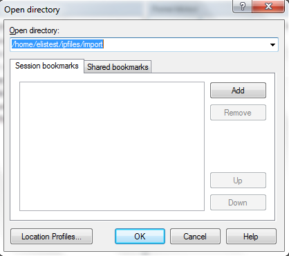 WinSCP open directory pop-up window